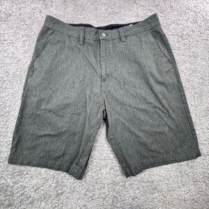 Volcom Frickin Modern Stretch Chino Shorts Mens 36 Charcoal Green gray Heather